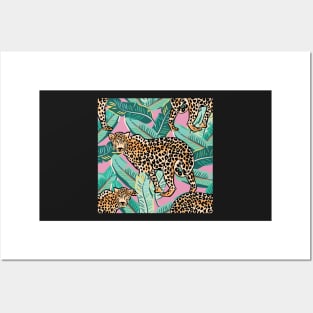 Cheetah Tropical Print Posters and Art